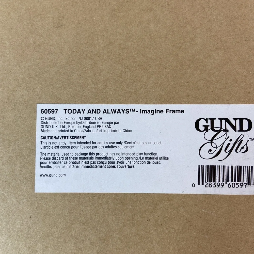 Gund Gifts Porcelain 4x6 Picture Frame Imagine Definition Photo Display New